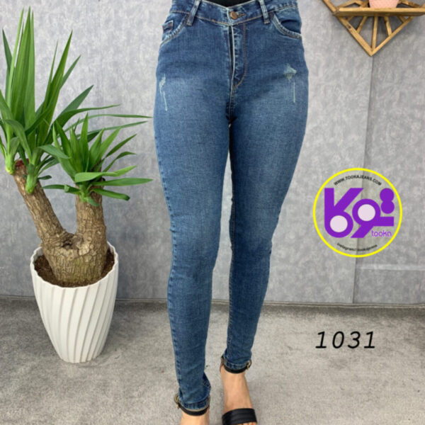 شلوار جین اسکینی جذب آبی تینت
