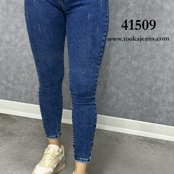 شلوار جین زنانه اسکینی جذب آبی تیره