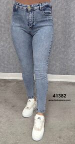 شلوار جین اسکینی جذب آبی خاص-41382 - تصویر 3
