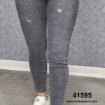 شلوار جین اسکینی جذب طوسی دودی- 41595